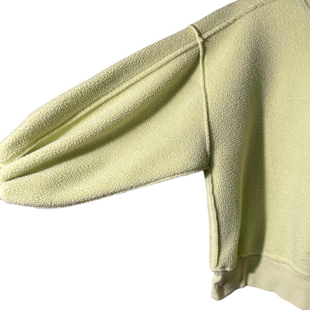 Pilcro Light Neon Green Fleece Crew Neck Sweater - Picture 5 of 9